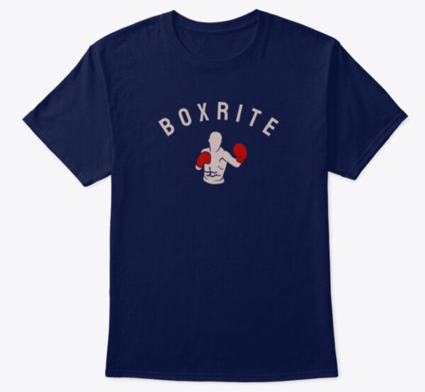 navy blue boxrite tshirt